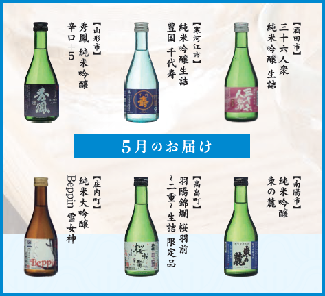 【クール便送料込】◎山形の地酒飲み比べ4ヶ月頒布会◎ 2023年「山形の生酒 限定頒布会」