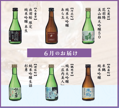 【クール便送料込】◎山形の地酒飲み比べ4ヶ月頒布会◎ 2023年「山形の生酒 限定頒布会」