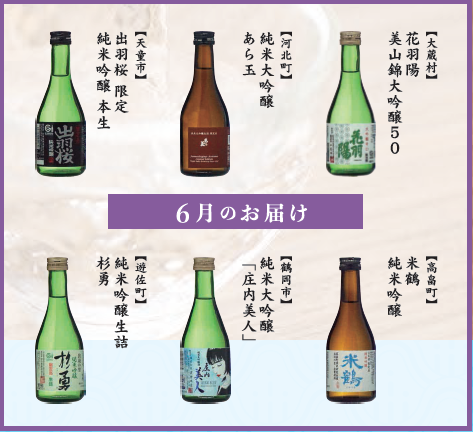 【クール便送料込】◎山形の地酒飲み比べ4ヶ月頒布会◎ ２０２３年「山形の生酒　限定頒布会」