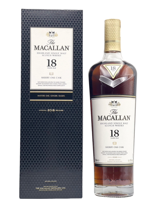 [Products not eligible for free shipping] The Macallan Sherry Oak 18 Year Old (boxed) [MACALLAN]