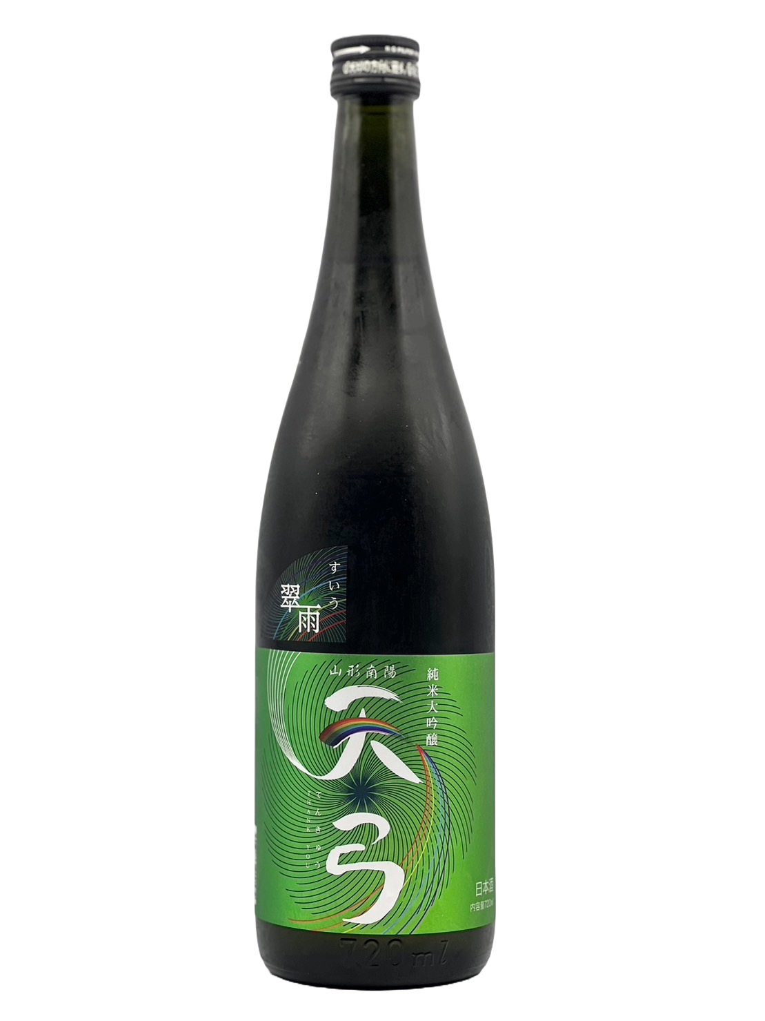 Heavenly bow green rain pure rice size brewing sake from the finest rice 