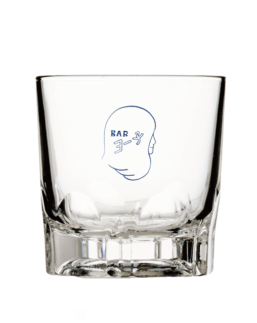 BAR Yoko logo rock glass