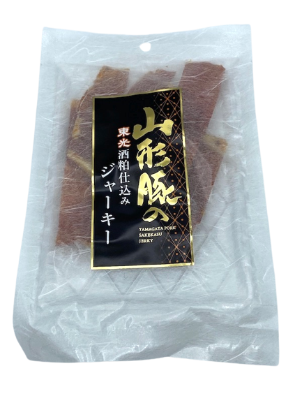 Yamagata pork jerky prepared with Toko sake lees